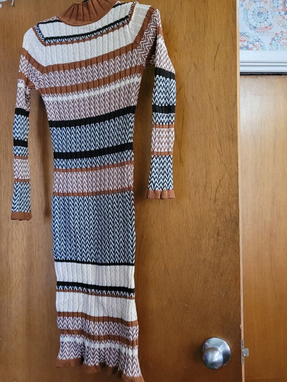 Womens Sweater Dresses Long Sleeve Retro Rib Knit Dress NWT Sz. SP